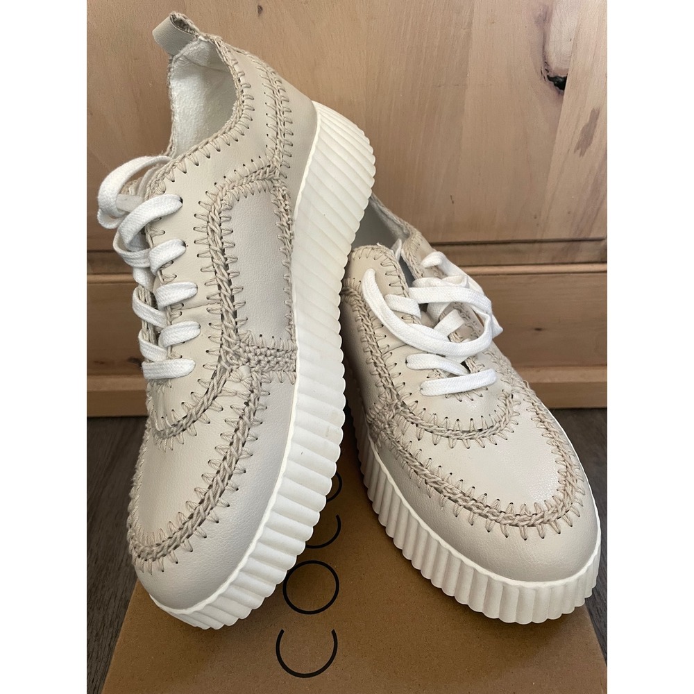Coconuts by Matisse Nelson Natural Platform Sneakers Crochet Stitch Beige 9M